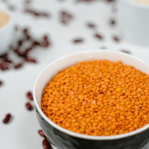 bowl of split red lentils