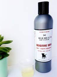 Bottle of Wild Dog company shampoo for itchy dogs and pups