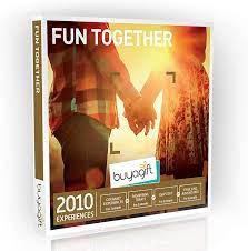 Image of CD sized box containing a voucher for a 'fun together' experience