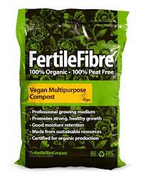 Plastic pack of Fertile Fibre vegan multipurpose compost